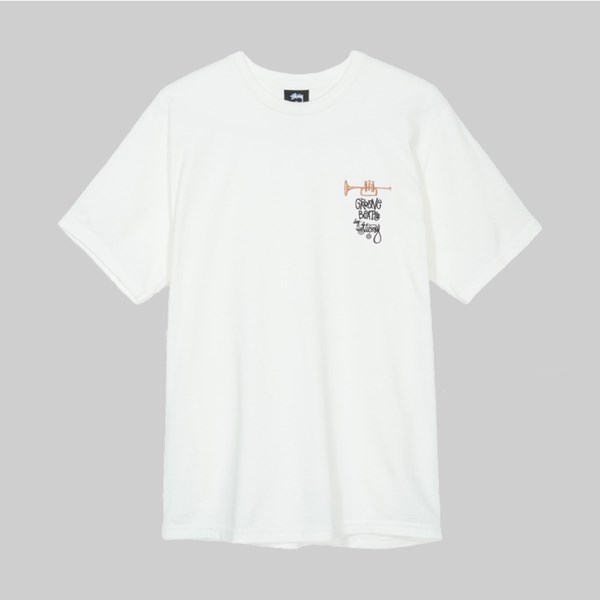 STUSSY GROOVE BEATS PIGMENT DYED SS T-SHIRT NATURAL 
